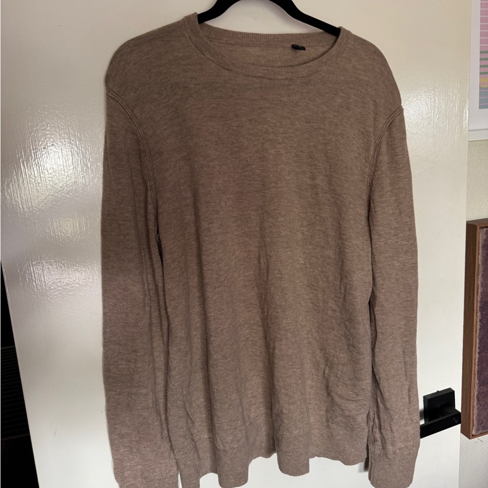 Theory Women’s Crewneck Sweater in Taupe Brown